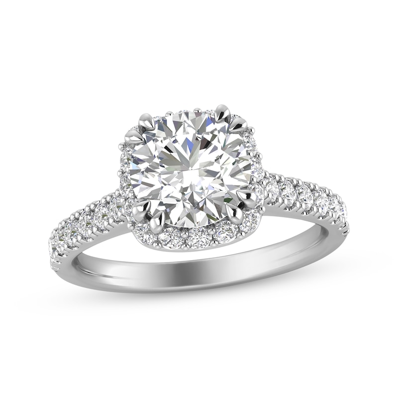 Main Image 1 of Lab-Grown Diamonds by KAY Engagement Ring 1-7/8 ct tw Round-cut 14K White Gold