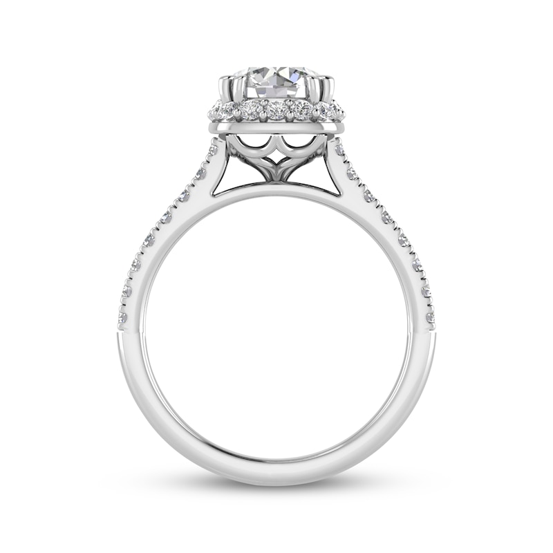 Main Image 3 of Lab-Grown Diamonds by KAY Engagement Ring 1-7/8 ct tw Round-cut 14K White Gold