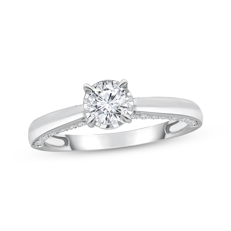 Main Image 1 of Diamond Engagement Ring 1 ct tw 10K White Gold (J/I3)