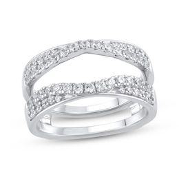 Round-Cut Diamond Enhancer Ring 3/4 ct tw 14K White Gold