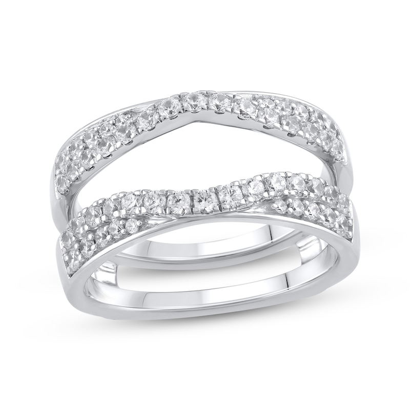 Main Image 1 of Round-Cut Diamond Enhancer Ring 3/4 ct tw 14K White Gold