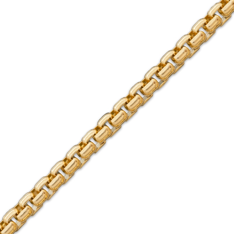 Hollow Round Box Chain Necklace 2.4mm 10K Yellow Gold 18"