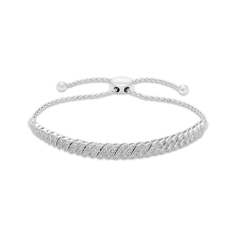 Diamond S-Link Bolo Bracelet 1/4 ct tw Sterling Silver | Kay