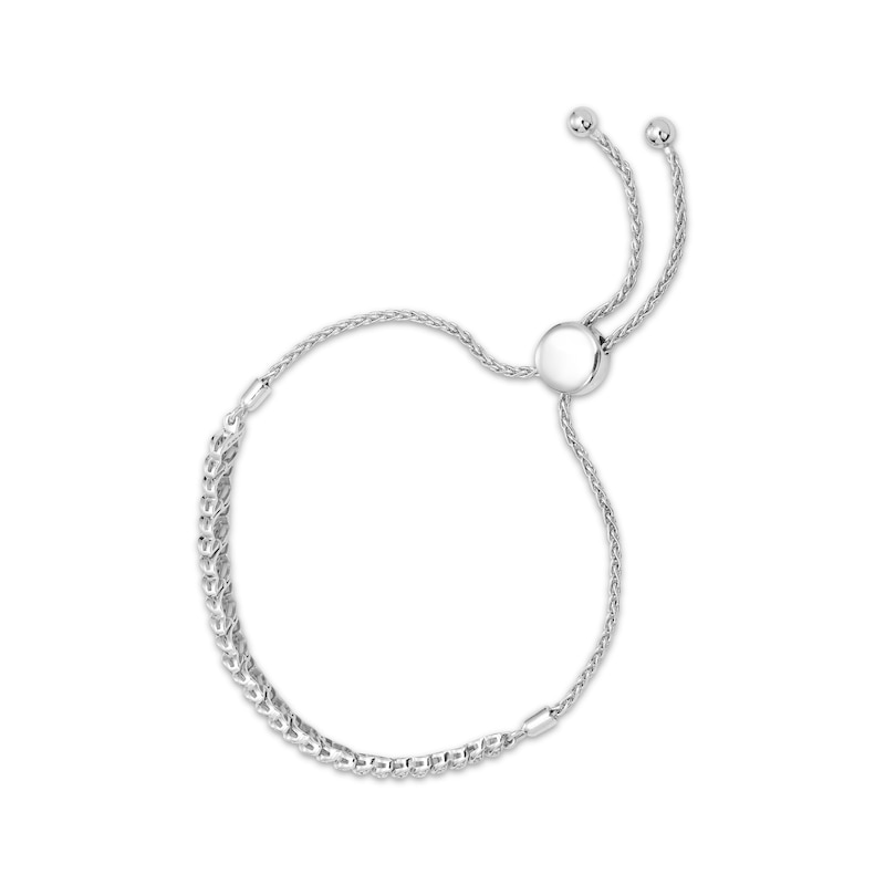 Diamond S-Link Bolo Bracelet 1/4 ct tw Sterling Silver