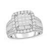 Thumbnail Image 0 of Princess-Cut Multi-Diamond Center Engagement Ring 2 ct tw 14K White Gold
