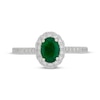 Thumbnail Image 3 of Neil Lane Oval-Cut Natural Emerald & Diamond Engagement Ring 1/2 ct tw 14K White Gold