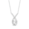 Thumbnail Image 2 of Love Entwined Dancing Diamond Necklace 1/2 ct tw 10K White Gold