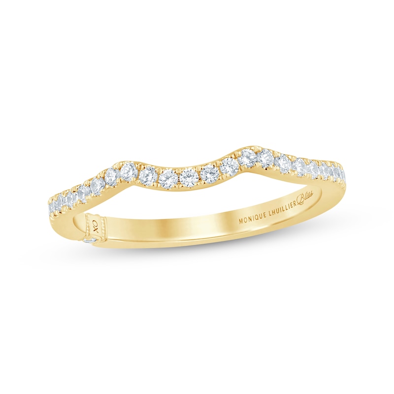 Main Image 1 of Monique Lhuillier Bliss Lab-Grown Diamond Wedding Band 1/4 ct tw 18K Yellow Gold