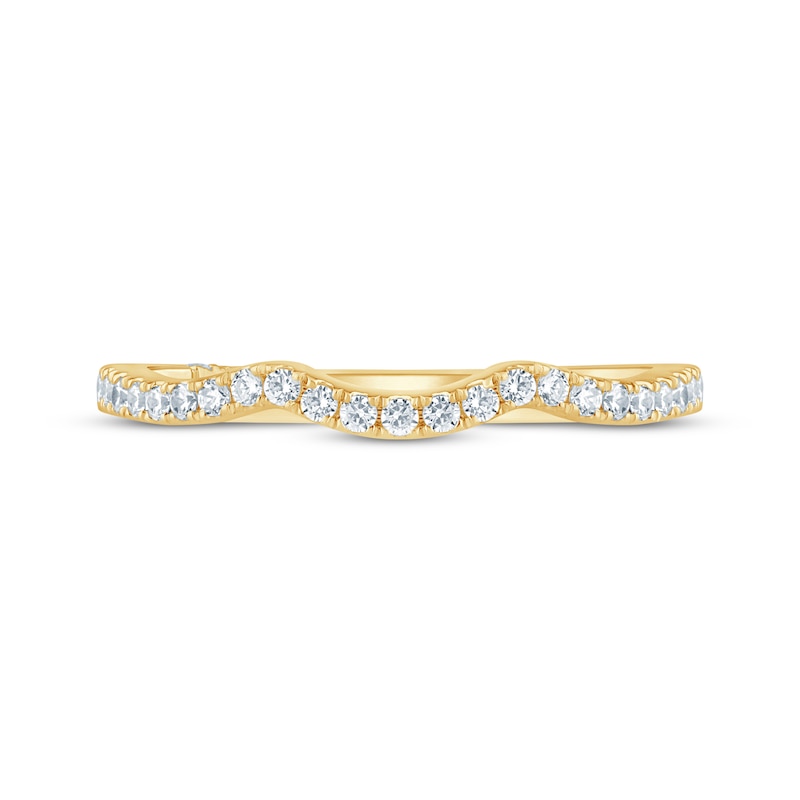 Main Image 2 of Monique Lhuillier Bliss Lab-Grown Diamond Wedding Band 1/4 ct tw 18K Yellow Gold