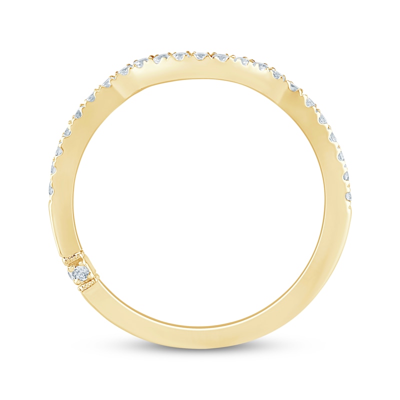 Main Image 3 of Monique Lhuillier Bliss Lab-Grown Diamond Wedding Band 1/4 ct tw 18K Yellow Gold