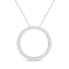 Thumbnail Image 0 of Diamond Circle Necklace 1/4 ct tw 10K White Gold 18"
