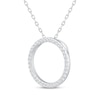 Thumbnail Image 1 of Diamond Circle Necklace 1/4 ct tw 10K White Gold 18"