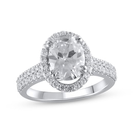 Lab-Grown Diamonds by KAY Oval-Cut Engagement Ring 2-1/2 ct tw 14K White Gold