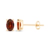 Thumbnail Image 1 of Oval-Cut Garnet Solitaire Stud Earrings 14K Yellow Gold