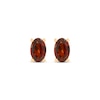 Thumbnail Image 2 of Oval-Cut Garnet Solitaire Stud Earrings 14K Yellow Gold