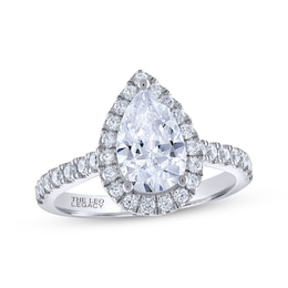 THE LEO Legacy Lab-Grown Diamond Pear-Shaped Engagement Ring 2 ct tw 14K White Gold