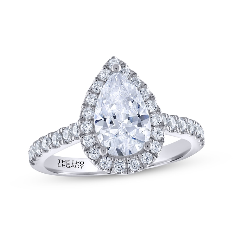 Main Image 1 of THE LEO Legacy Lab-Grown Diamond Pear-Shaped Engagement Ring 2 ct tw 14K White Gold