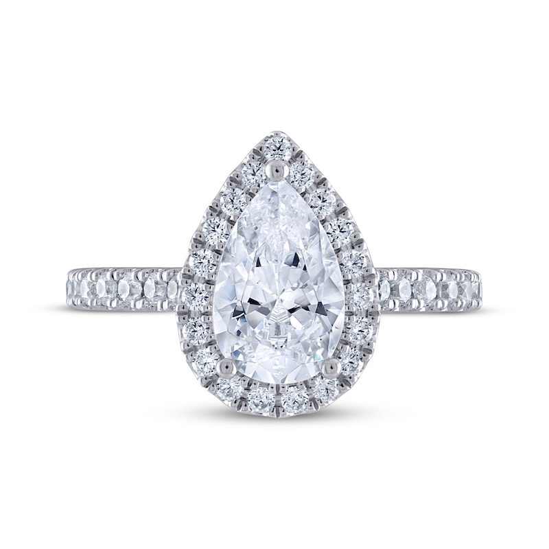 Main Image 3 of THE LEO Legacy Lab-Grown Diamond Pear-Shaped Engagement Ring 2 ct tw 14K White Gold