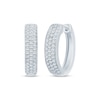 Thumbnail Image 0 of Diamond Pavé Hoop Earrings 3/8 ct tw 10K White Gold
