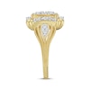 Thumbnail Image 2 of Lab-Grown Diamonds by KAY Vintage-Style Multi-Diamond Fashion Ring 3/4 ct tw 10K Yellow Gold