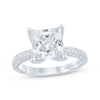 Thumbnail Image 1 of Monique Lhuillier Bliss Princess-Cut Lab-Grown Diamond Engagement Ring 3-5/8 ct tw 18K White Gold