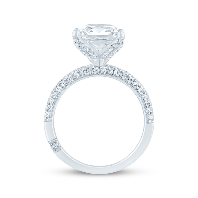 Main Image 3 of Monique Lhuillier Bliss Princess-Cut Lab-Grown Diamond Engagement Ring 3-5/8 ct tw 18K White Gold