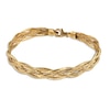 Thumbnail Image 1 of Braided Mesh Omega Bracelet 10K Yellow Gold 7.5&quot;