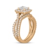 Thumbnail Image 2 of Neil Lane Artistry Cushion-Cut Lab-Grown Diamond Halo Bridal Set 2 ct tw 14K Yellow Gold