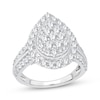 Thumbnail Image 0 of Multi-Diamond Center Pear Engagement Ring 2 ct tw 10K White Gold