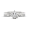 Thumbnail Image 3 of THE LEO Diamond Princess-Cut Bridal Set 3/4 ct tw 14K White Gold