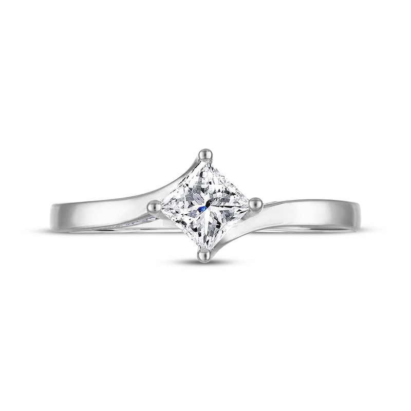 Main Image 6 of THE LEO Diamond Princess-Cut Twist Engagement Ring 5/8 ct tw 14K White Gold