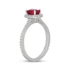 Thumbnail Image 1 of Neil Lane Oval-Cut Natural Ruby & Diamond Engagement Ring 1/2 ct tw 14K White Gold