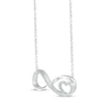 Thumbnail Image 1 of Diamond Infinity & Heart Necklace 1/10 ct tw 10K White Gold 18"