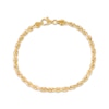 Thumbnail Image 1 of Textured Solid Rope Chain Bracelet 10K Yellow Gold 8.5&quot;