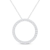 Thumbnail Image 1 of Diamond Eternity Circle Necklace 1/2 ct tw 10K White Gold 18&quot;