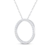 Thumbnail Image 2 of Diamond Eternity Circle Necklace 1/2 ct tw 10K White Gold 18&quot;