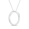 Thumbnail Image 3 of Diamond Eternity Circle Necklace 1/2 ct tw 10K White Gold 18&quot;