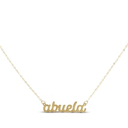 "Abuela" Necklace 10K Yellow Gold 18"