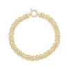 Thumbnail Image 1 of Byzantine Chain Bracelet Hollow 14K Yellow Gold 7.5&quot;