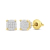 Thumbnail Image 1 of Men's Diamond Circle Stud Earrings 1/10 ct tw 10K Yellow Gold