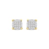 Thumbnail Image 2 of Men's Diamond Circle Stud Earrings 1/10 ct tw 10K Yellow Gold