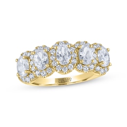 THE LEO Legacy Lab-Created Diamond Oval-Cut Anniversary Ring 1-1/2 ct tw 14K Yellow Gold