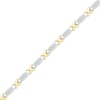 Thumbnail Image 1 of Diamond X-Link Bracelet 1/6 ct tw Sterling Silver & 10K Yellow Gold 7"