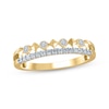 Thumbnail Image 1 of Diamond Two-Row Faux Stack Anniversary Ring 1/5 ct tw 14K Yellow Gold