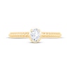 Thumbnail Image 2 of Oval-Cut Diamond Solitaire Rope Shank Engagement Ring 1/4 ct tw 14K Yellow Gold (I/I1)