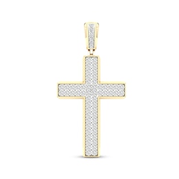 Diamond Cross Charm 2 ct tw 10K Yellow Gold