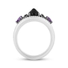 Thumbnail Image 2 of Disney Treasures Hocus Pocus Black Onyx, Amethyst & Diamond Moon Ring 1/6 ct tw Sterling Silver