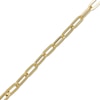 Thumbnail Image 2 of Hollow Paperclip Chain Bracelet 7.7mm 10K Yellow Gold 7.5&quot;