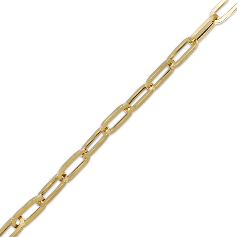 Main Image 2 of Hollow Paperclip Chain Bracelet 7.7mm 10K Yellow Gold 7.5&quot;