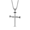 Thumbnail Image 3 of Men's Black Diamond Nail Cross 3/4 ct tw Sterling Silver 24&quot;